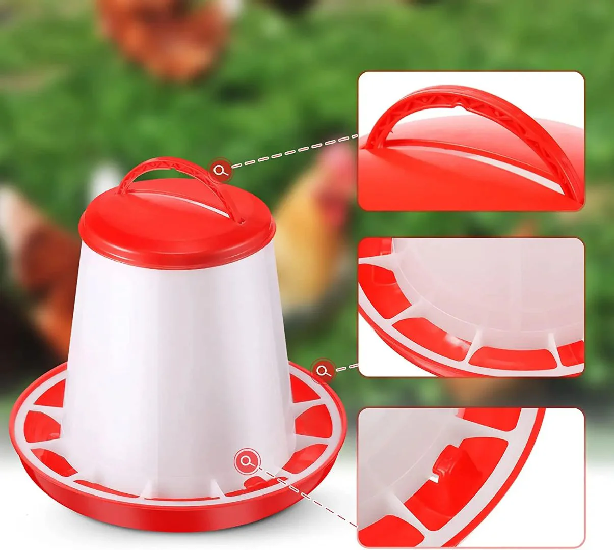 Top Selling Automatic 1.5kg Chicken Feeder and Drinker New Plastic Poultry Feeder Drink for Chicken