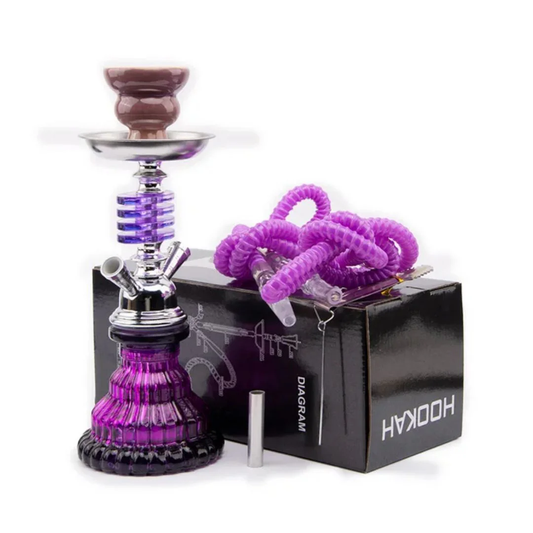 Stick Stem Laziza Megahed Portable Hookah Wholesale Crystal Wave Bottle Flower Hookah Set Narguile H thumbnail 2