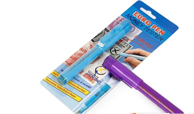 2 IN 1 Detector Pen with UV light Counterfeit Bank Note Tester Pen with colorful pen Money Recognizi thumbnail 3