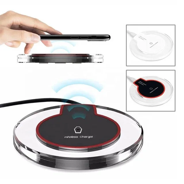 Hot Sale 5W Portable Wireless Phone Charger K9 Crystal Wireless Charge