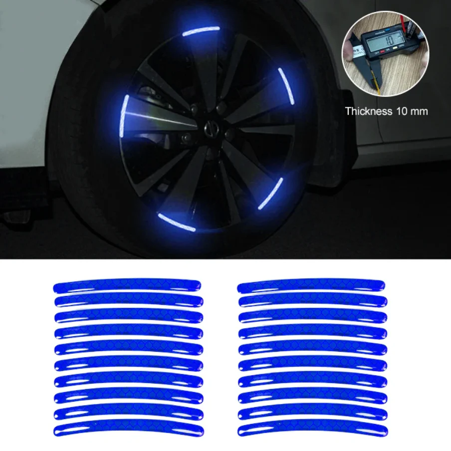 Night Driving High Visible Car Accessories Motorcycle Hub Rim Fashion Decorative Color Reflector Str thumbnail 4