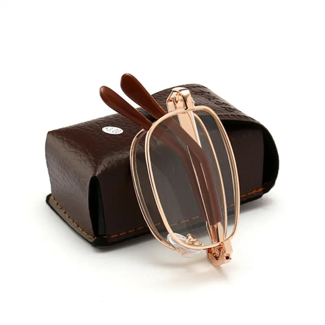 Folding Reading Glasses Metal Hyperopia Foldable Eyeglasses Diopter +1.0 1.5 2.0 2.5 3.0 3.5 4.0 Pre