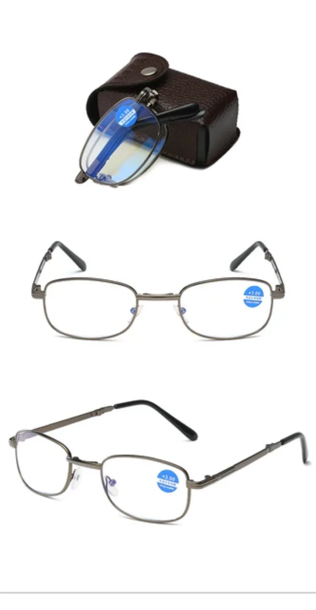 Folding Reading Glasses Metal Hyperopia Foldable Eyeglasses Diopter +1.0 1.5 2.0 2.5 3.0 3.5 4.0 Pre thumbnail 4