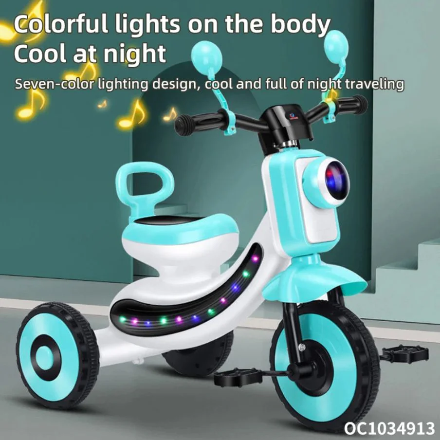 Multifunctional Push Bike Kids Ride on Tricycle Car Child 3 Wheel with Light Music thumbnail 2