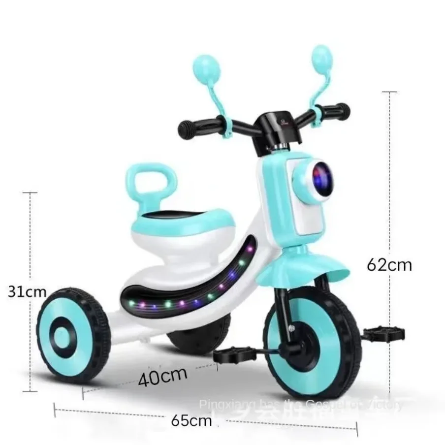 Multifunctional Push Bike Kids Ride on Tricycle Car Child 3 Wheel with Light Music thumbnail 7