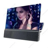 12 Inch 3D Mobile Phone Screen Magnifier HD Video Folding Phone Desk Holder Amplifier Stand Bracket thumbnail 5