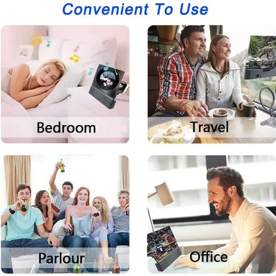 12 Inch 3D Mobile Phone Screen Magnifier HD Video Folding Phone Desk Holder Amplifier Stand Bracket thumbnail 8