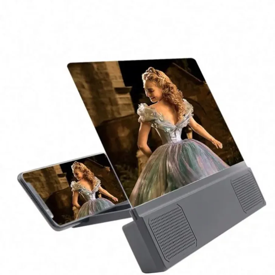12 Inch 3D Mobile Phone Screen Magnifier HD Video Folding Phone Desk Holder Amplifier Stand Bracket thumbnail 11