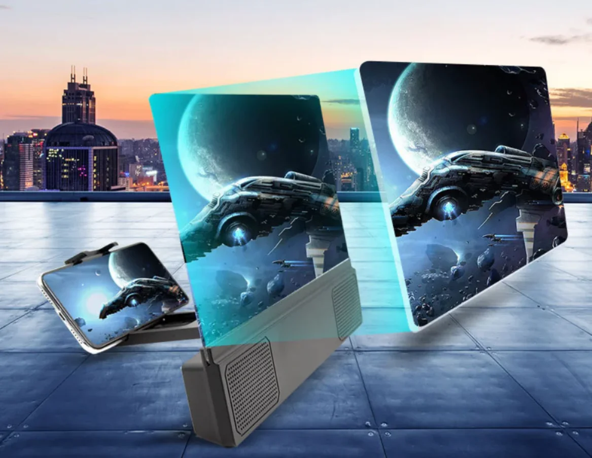12 Inch 3D Mobile Phone Screen Magnifier HD Video Folding Phone Desk Holder Amplifier Stand Bracket thumbnail 18