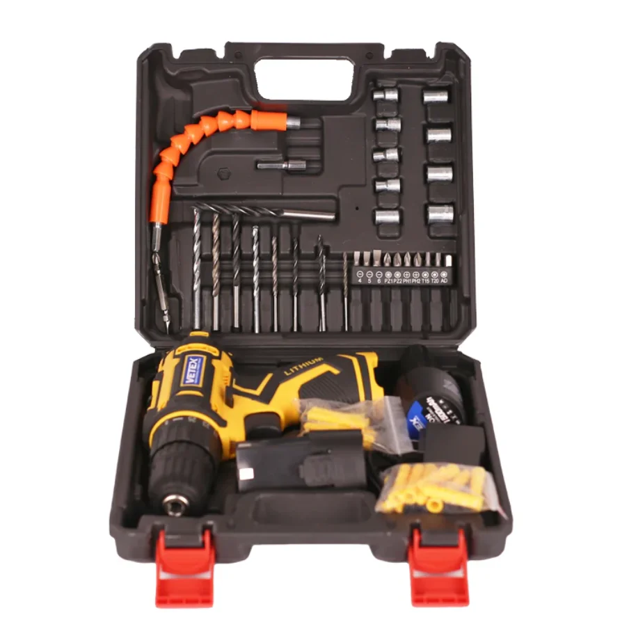 Wholesale 12V Portable Drill Kit Rechargeable Powerful Lithium Battery Electric Cordless Power Drill thumbnail 10