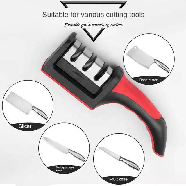 Multifunctional Four-stage Household Knife Sharpener Creative Manual Fast Sharpening Knife Scissors thumbnail 3