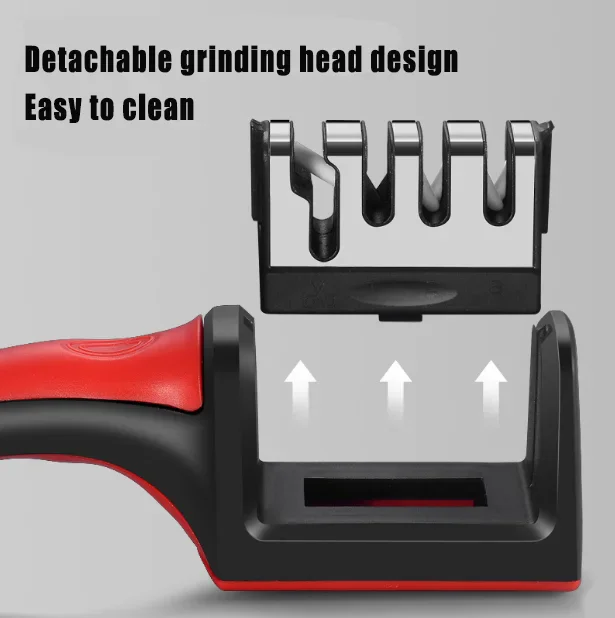 Multifunctional Four-stage Household Knife Sharpener Creative Manual Fast Sharpening Knife Scissors thumbnail 4