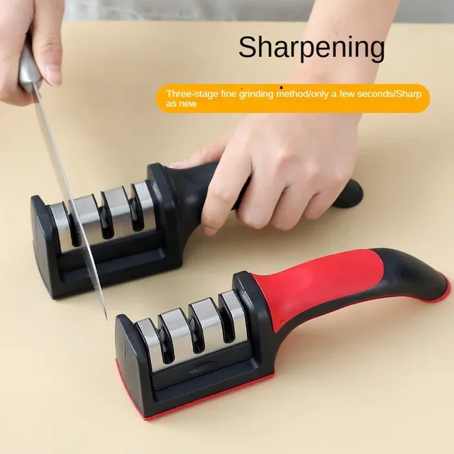 Multifunctional Four-stage Household Knife Sharpener Creative Manual Fast Sharpening Knife Scissors thumbnail 5