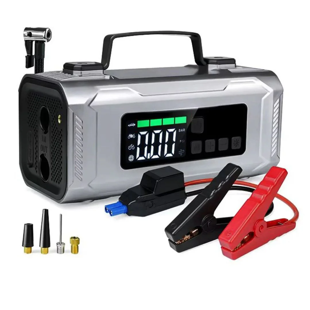 Portable 6 in 1 Car Jump Starter with Cordless Air Compressor 12000mAh Car Battery Booster Power Ban thumbnail 4