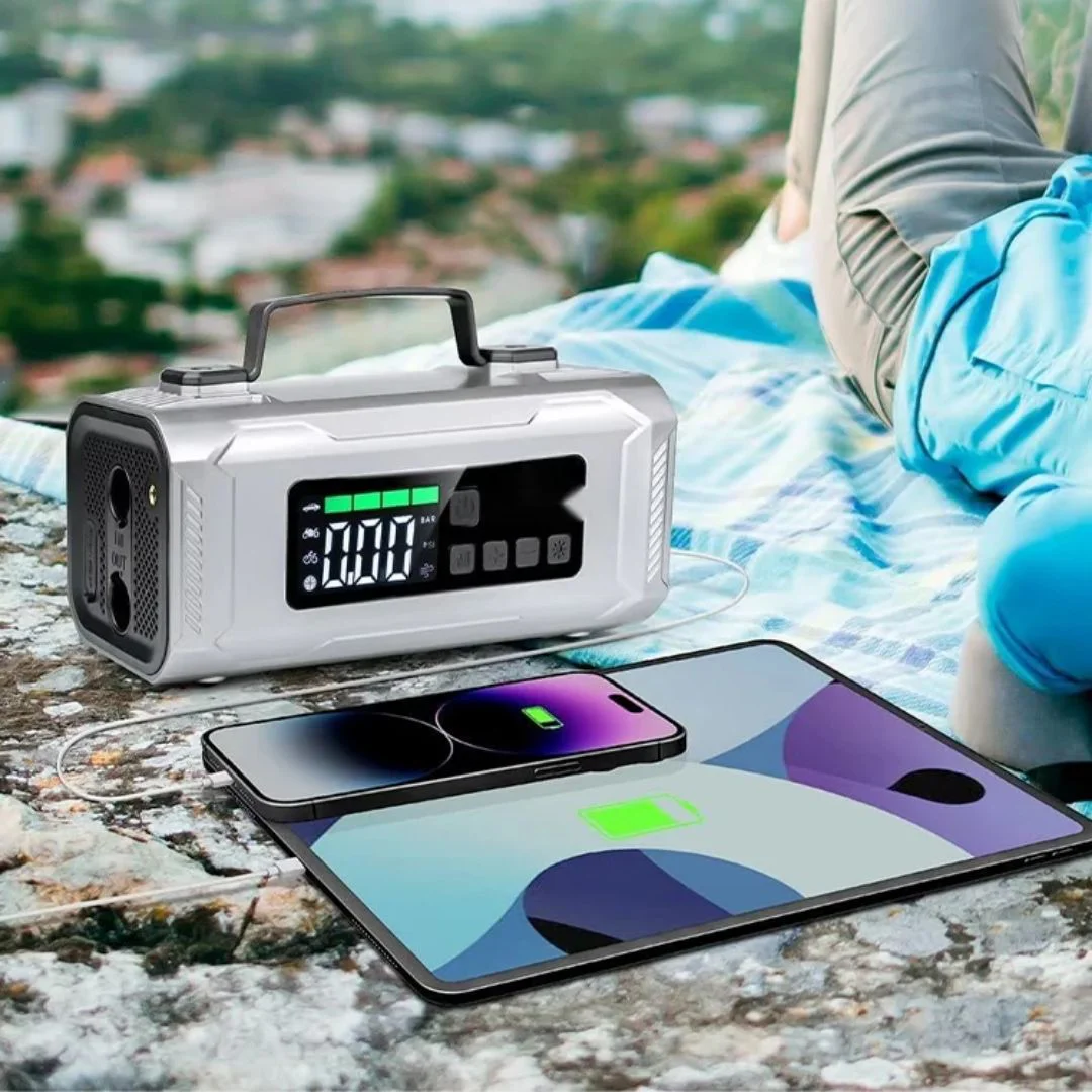 Portable 6 in 1 Car Jump Starter with Cordless Air Compressor 12000mAh Car Battery Booster Power Ban thumbnail 6