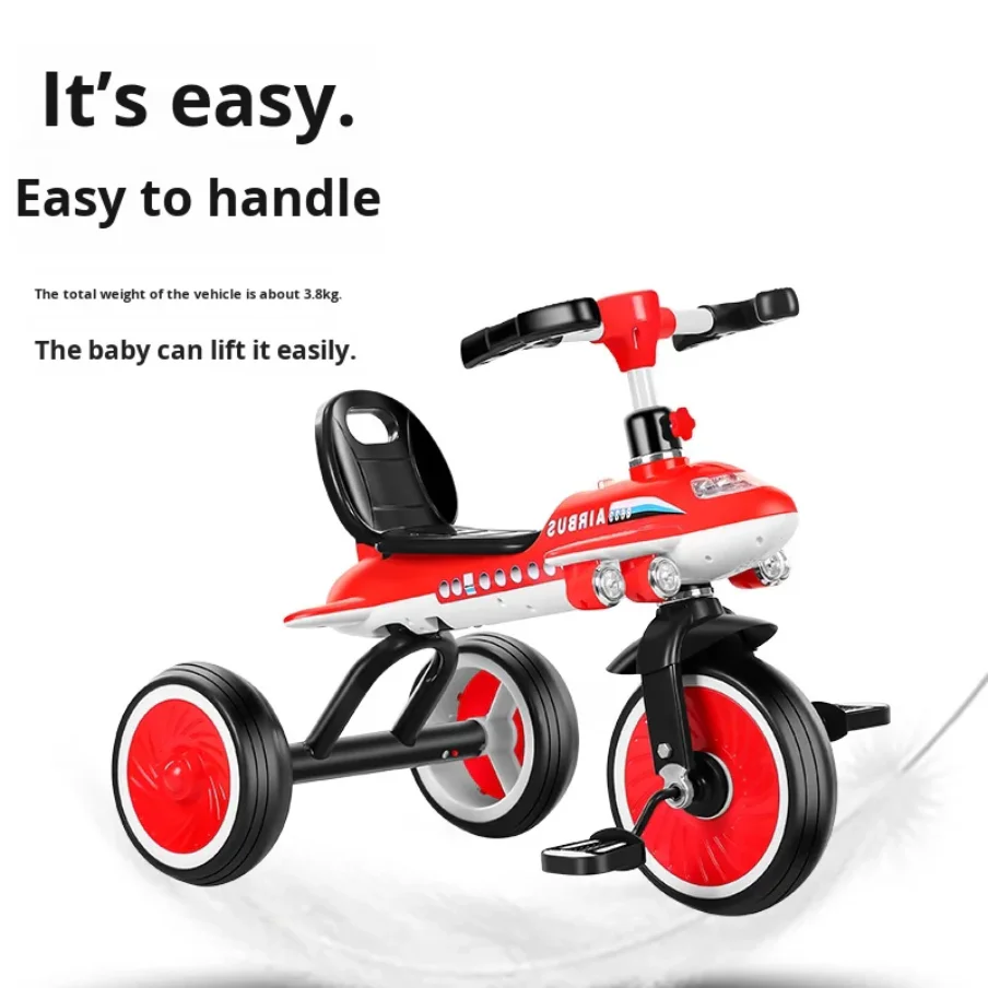 1-3 Years Old Children Electric Motorcycle with Light Three-wheeled Toy Car Plastic Children's Car I thumbnail 2