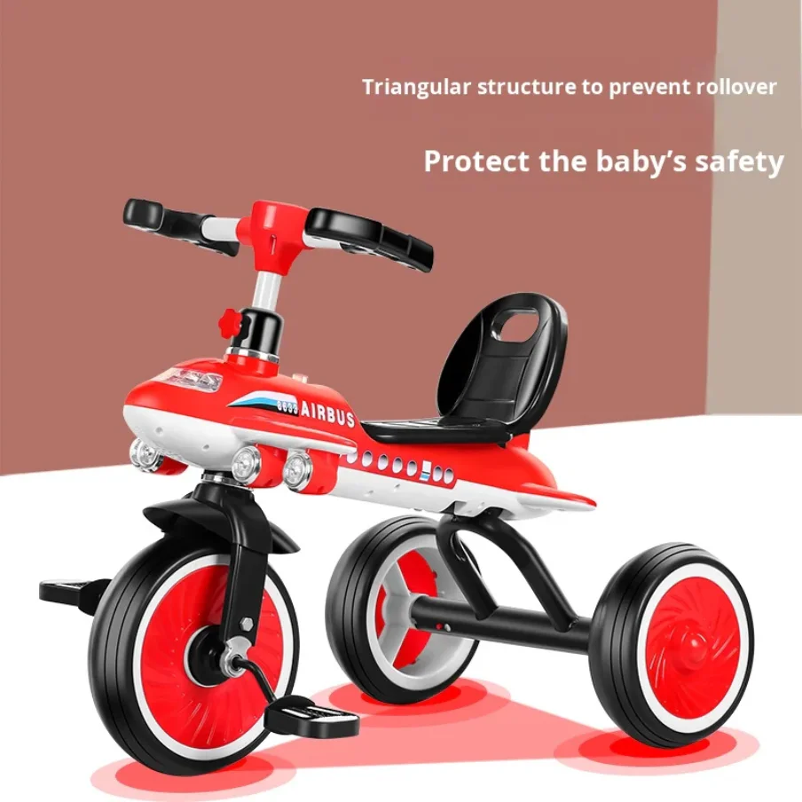 1-3 Years Old Children Electric Motorcycle with Light Three-wheeled Toy Car Plastic Children's Car I thumbnail 5