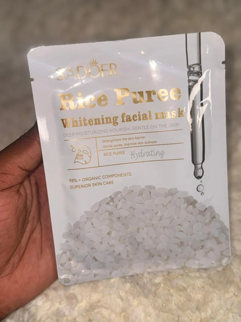 Rice Extract-Infused Beauty Facial Mask - Image 1
